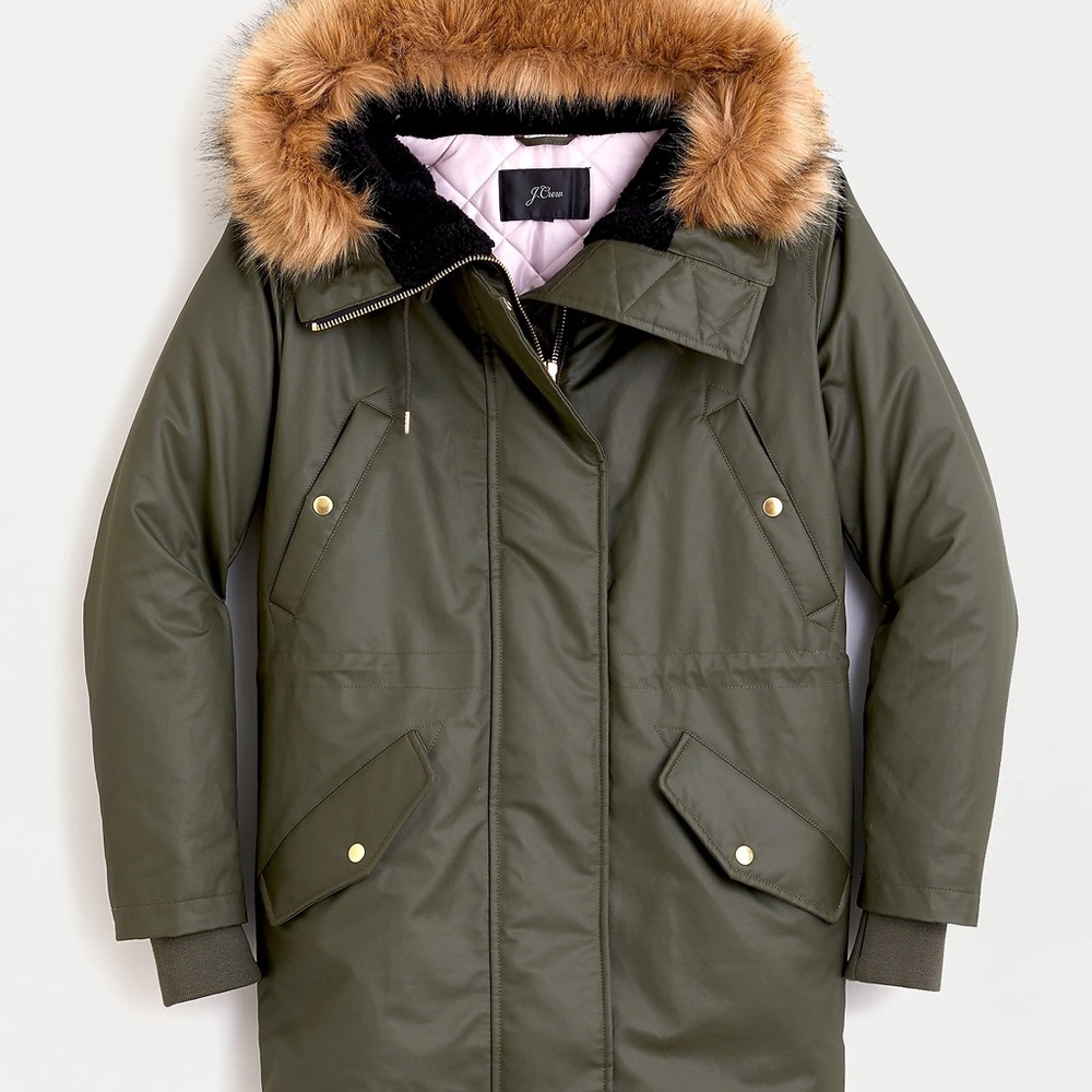 NWT J Crew Perfect Winter Parka with Primaloft.
